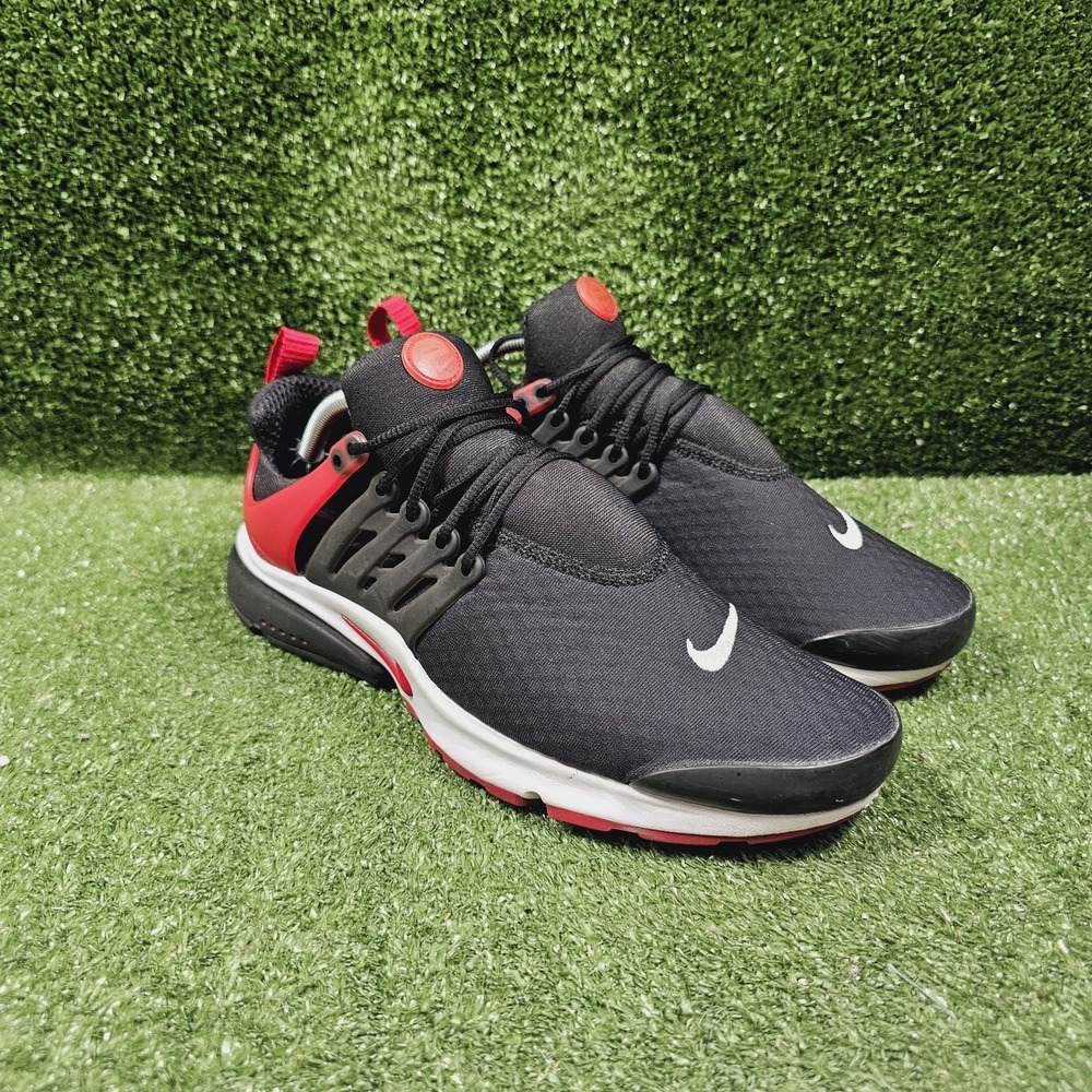 Nike Air Presto Essential Black Gym Red Athletic Sneakers 848187-002 Mens 10